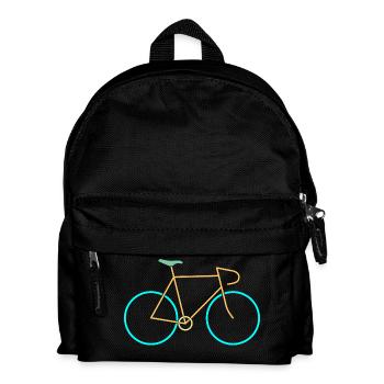 Racing bike yellow blue - Kids' Backpack - black - Front