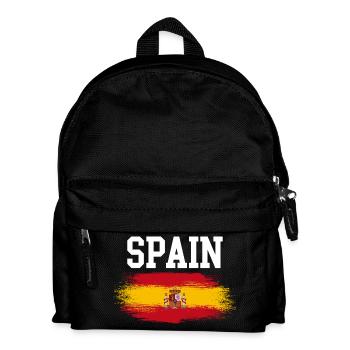 Streifen der spanischen Flagge - Kinder Rucksack - Schwarz - Vorne
