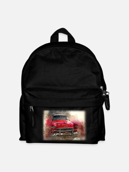 Nostalgic Old American Dream Car - Kids' Backpack - black