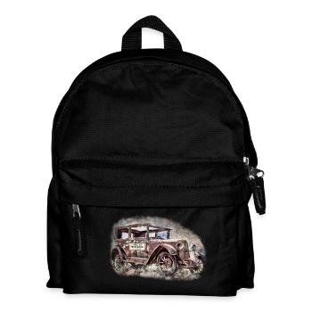 Nostalgisches Altes Amerikanisches Traumauto - Kinder Rucksack - Schwarz - Vorne