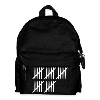 25. Geburtstag Strichliste 25 Jahre alt - Kinder Rucksack - Schwarz - Vorne