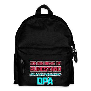 Statement Ruhestand Opa Senior Großvater - Kinder Rucksack - Schwarz - Vorne