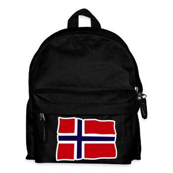 Norvège Drapeau ondulé Croix - Sac à dos Enfant - noir - Devant