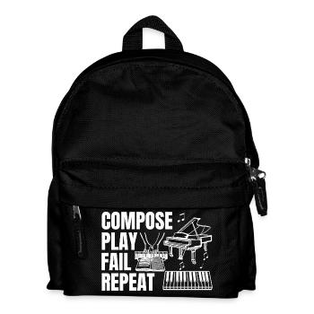 Composing Play Fail Repeat - Kids' Backpack - black - Front