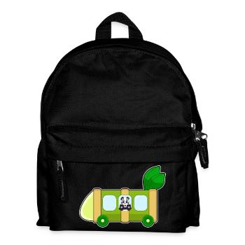 Panda Schulbus - Kinder Rucksack - Schwarz - Vorne