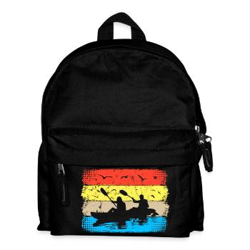 Retro Kayak - Kayaking - Kanusport & Rudersport - Kinder Rucksack - Schwarz - Vorne