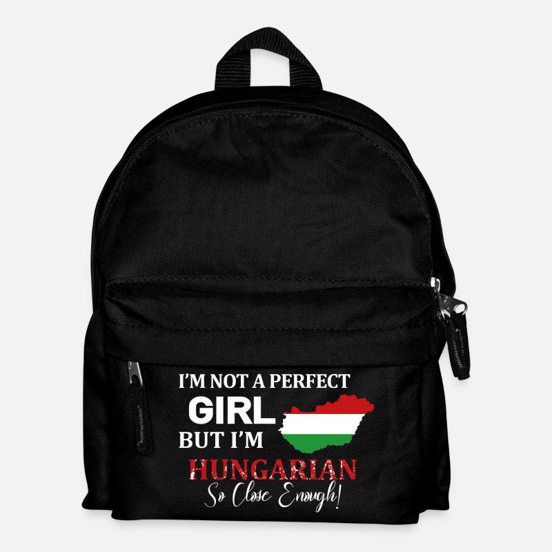Ich bin kein perfektes Mädchen ungarisch - Kinder Rucksack - Schwarz