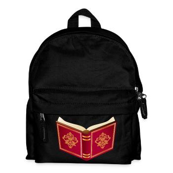offenes rotes Buch für Santa Claus und Weihnachten - Kinder Rucksack - Schwarz - Vorne