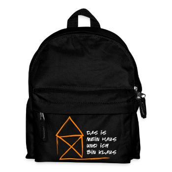 Haus Klaus Nikolaus Weihnachten lustiger Spruch - Kinder Rucksack - Schwarz - Vorne