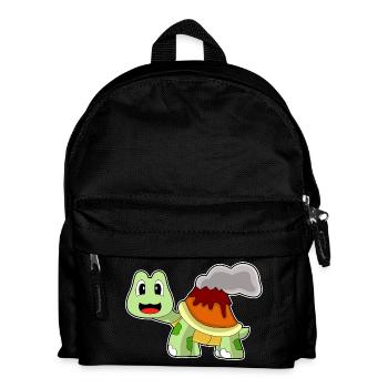 Turtle Volcano - Kids' Backpack - black - Front