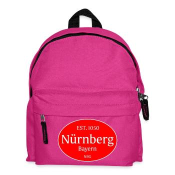 Nürnberg Emblem Retro Oval - Kinder Rucksack - Fuchsia - Vorne