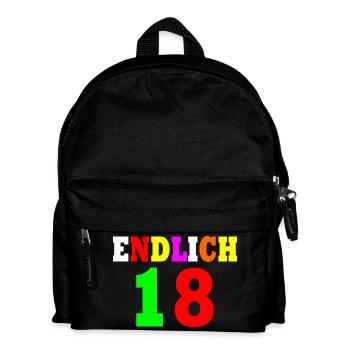 Endlich 18 - Kinder Rucksack - Schwarz - Vorne