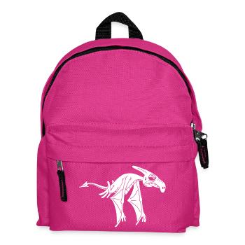 Weißer fliegender Dinosaurier - Kinder Rucksack - Fuchsia - Vorne