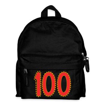 100. 100 YEARS. 100th ANNIVERSARY. BIRTHDAY 100 - Kids' Backpack - black - Front
