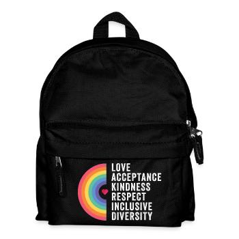 LGBT Pride Month - Love. Acceptance. Kindness. - Kids' Backpack - black - Front