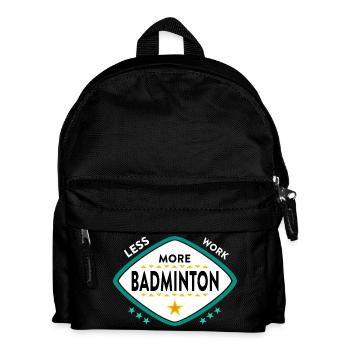 Badminton Federball Sport - Kinder Rucksack - Schwarz - Vorne