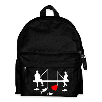 Angeln - Kinder Rucksack - Schwarz - Vorne