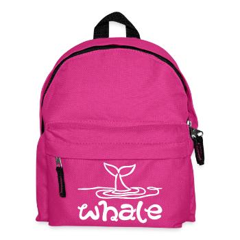 Der Schwanz des Wals (weiß) - Kinder Rucksack - Fuchsia - Vorne