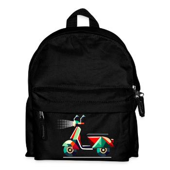 Motif de scooter coloré géométrique unique - Sac à dos Enfant - noir - Devant