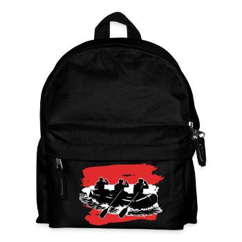 Österreich Flagge Rafting - Kinder Rucksack - Schwarz - Vorne
