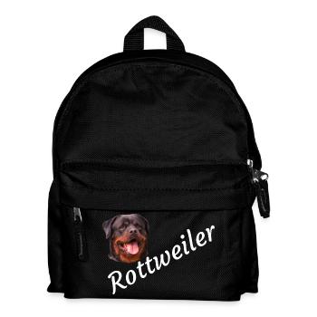Rottweiler ,Hunde, Hundekopf, Wachhund, Rassehund, - Kinder Rucksack - Schwarz - Vorne