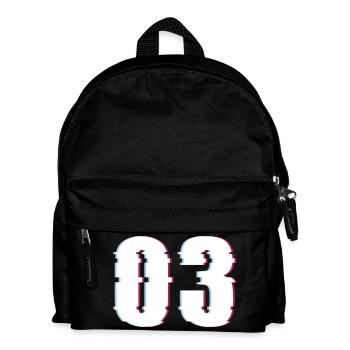 Trois 3 Trois 03 Nombre Effet Nombre déformé - Sac à dos Enfant - noir - Devant