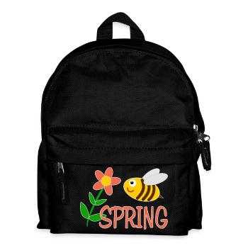 Spring motif with bee - Kids' Backpack - black - Front