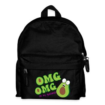 "Oh My Guacamole" – für echte Avocado-Fans - Kinder Rucksack - Schwarz - Vorne