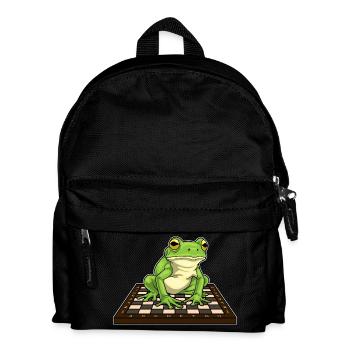 Frog Chessboard Chess Board Game - Kids' Backpack - black - Front