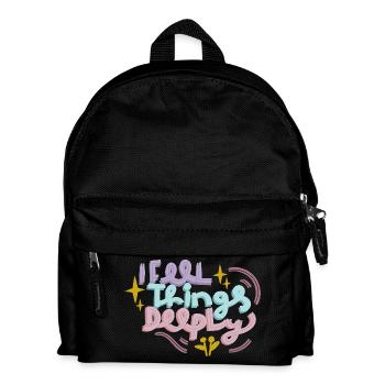 Tief Fühlen in Pastell - Kinder Rucksack - Schwarz - Vorne