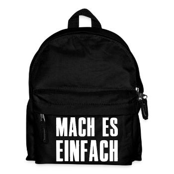 Make it easy Saying Founder Entrepreneur - Kids' Backpack - black - Front