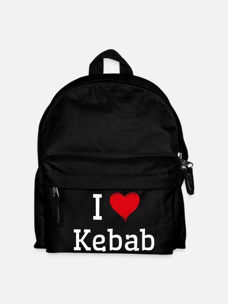 Ich liebe Kebab - Kinder Rucksack - Schwarz