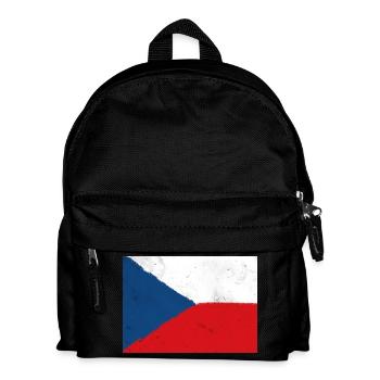 Flagge der Tschechischen Republik – Nationalstolz - Kinder Rucksack - Schwarz - Vorne