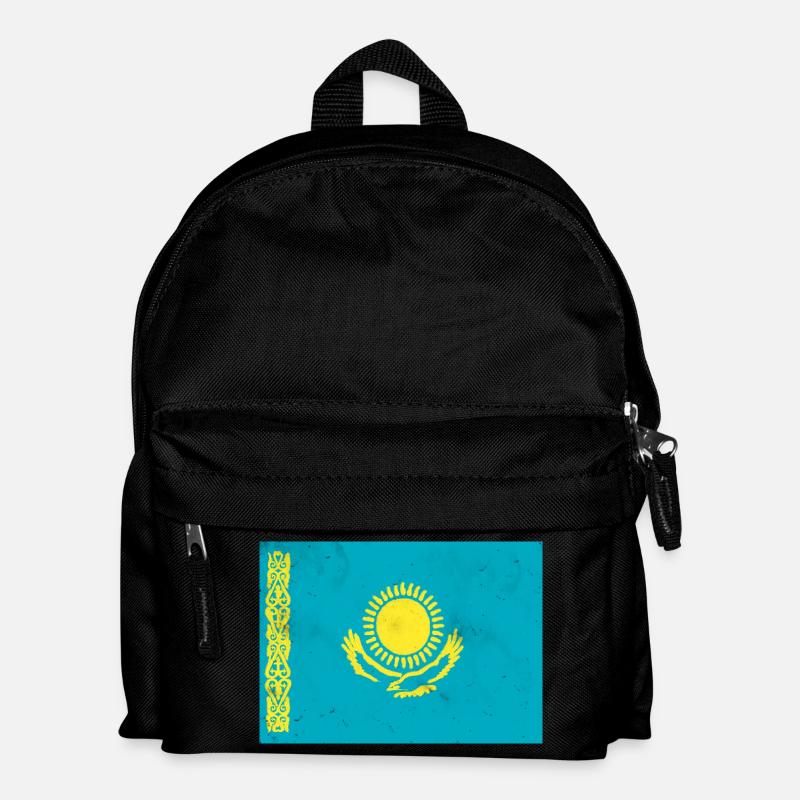 Flagge von Kasachstan - Kinder Rucksack - Schwarz