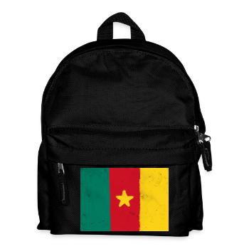 Flagge von Kamerun - Kinder Rucksack - Schwarz - Vorne