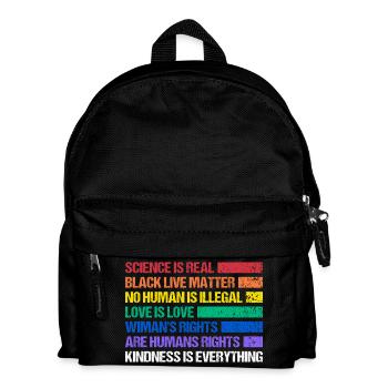 Rainbow Regenbogen Lesbe Pride LGBTQ - Kinder Rucksack - Schwarz - Vorne