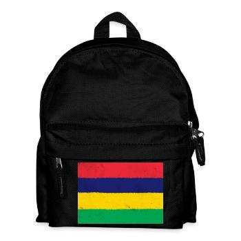 Flagge von Mauritius - Kinder Rucksack - Schwarz - Vorne