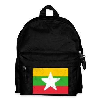 Drapeau du Myanmar - Sac à dos Enfant - noir - Devant
