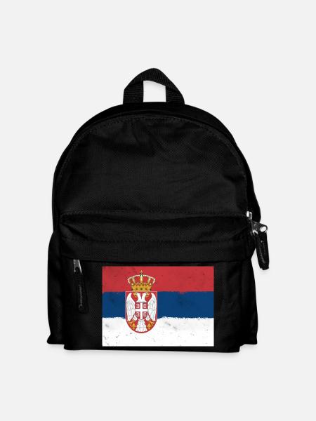 Flag of Serbia - Kids' Backpack - black
