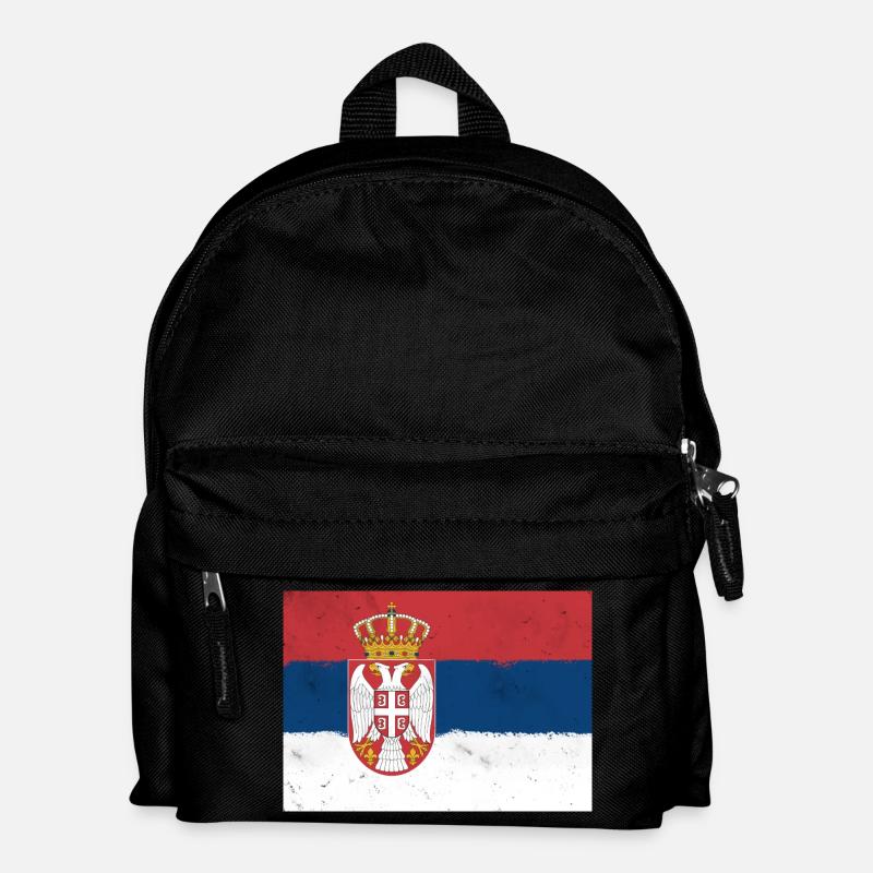 Drapeau de la Serbie - Sac à dos Enfant - noir