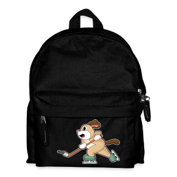 Dog Hockey Hockey Stick - Kids' Backpack - black - Front