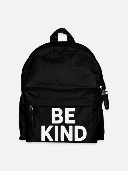 Be kind slogan plain - Kids' Backpack - black