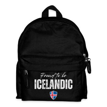 Icelandic Pride, Iceland Flag - Kids' Backpack - black - Front