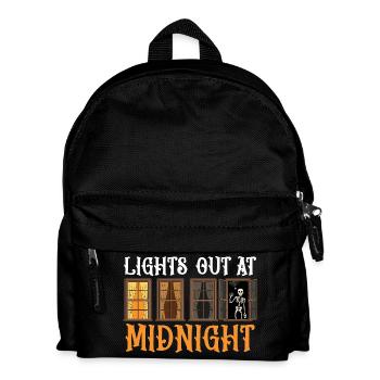 Skeleton at the window at night - Kids' Backpack - black - Front