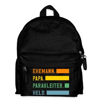 husband dad paragliding adventure paragliding - Kids' Backpack - black - Front