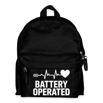 Battery-powered heart signal - Kids' Backpack - black - Front
