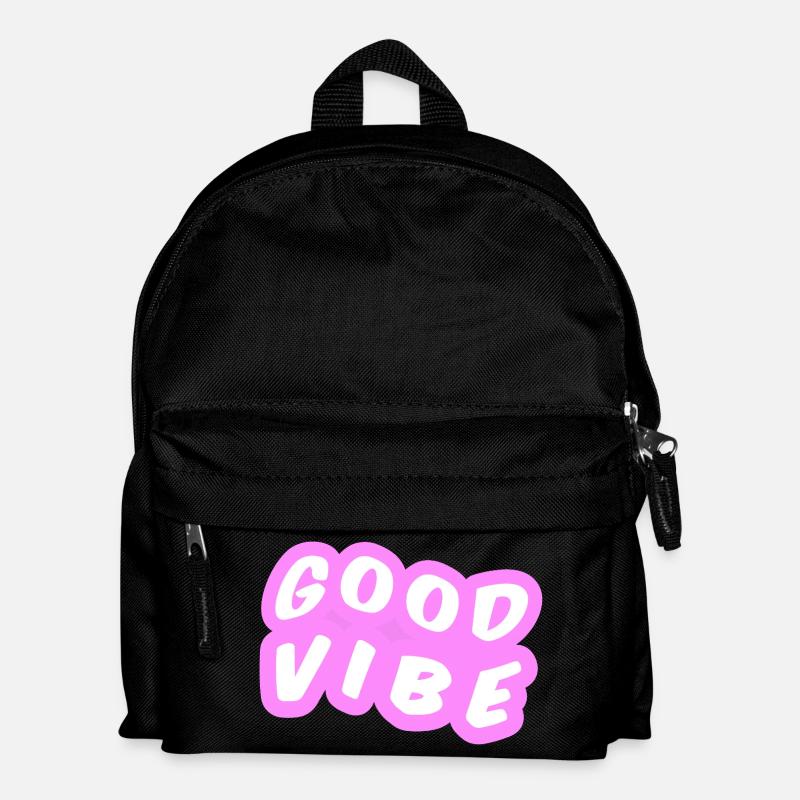 Bonne Vibe Pastel Rose - Sac à dos Enfant - noir