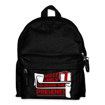 Most Likely to Shake the Presents Weihnachten Spaß - Kinder Rucksack - Schwarz - Vorne