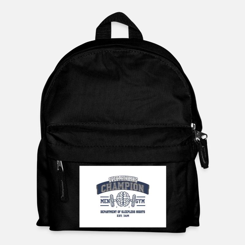 Overthinking Champion Fitnesswitz - Kinder Rucksack - Schwarz
