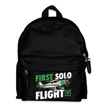 First Solo Flight Pilot Humor Aviation Student  - Kids' Backpack - black - Front